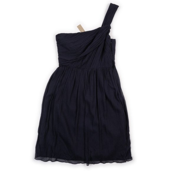 NEW J. CREW navy Lucienne Bridesmaid Dress in Silk Chiffon size 6 - Picture 2 of 9